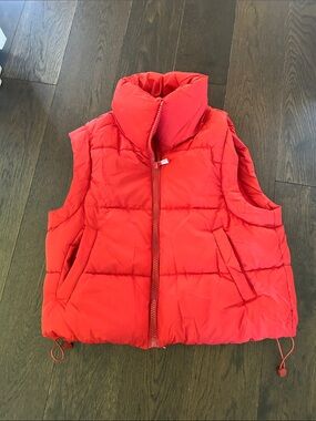 Hudson Outerwear Red Quilted Puffer Vest Women’s Size S